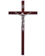 Krzyż wiszący  15.5 cm drewniany ciemny 01-410