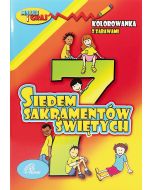 Kolorowanka z zabawami 7 sakramentów świętych