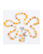 Różaniec z kamienia - Agat Karneolowy