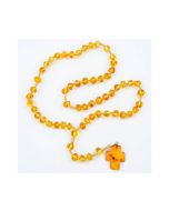 Różaniec Maryjny z prawdziwego bursztynu