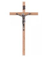Krzyż wiszący 12,5 cm drewno jasne i ciemne