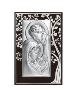 Obrazek Srebrny Święta Rodzina drewniana ramka 6380MA/2XA 15,8x23,6 cm