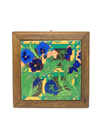 Płytka ceramiczna w ramce 13x13 cm. Bratki Fernando