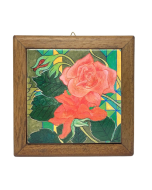 Płytka ceramiczna w ramce 13x13 cm. Róże Fernando