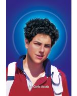 Obrazek Święty Carlo Acutis z modlitwą 10x15 cm 