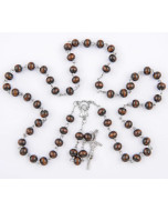 Różaniec drewniany brązowy