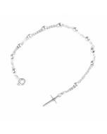 Bransoletka różańcowa na rękę, dziesiątka, kulka 4 mm, srebro pr. 925 BRP02