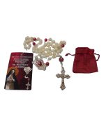 Różaniec z Tarczą NSPJ i relikwiami św. Małgorzaty Alacoque