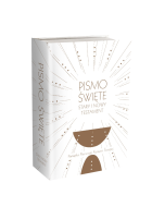 Pismo Święte Stary i Nowy Testament B5 - oprawa biała z obwolutą - Pamiątka I Komunii Świętej