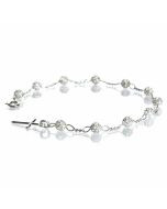 Bransoletka różańcowa na rękę, dziesiątka ażurowa, 3,0-3,4 g, srebro pr. 925 BRP01