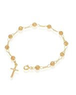 Bransoletka różańcowa na rękę, dziesiątka ażurowa, 3,0-3,4 g, pozłacane srebro pr. 925 BRP08