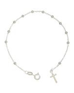 Bransoletka różańcowa na rękę, dziesiątka, diamentowana kulka 2,5 mm, srebro pr. 925 BRP27