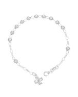 Bransoletka różańcowa na rękę, dziesiątka, kulka 5 mm, srebro pr. 925 BRP54