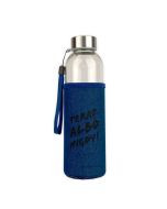 Butelka szklana jeansowa "Teraz albo nigdy" 500ml