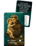 Karta św. Antoni z Padwy z relikwiami III stopnia
