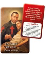 Karta św. Kamil z relikwiami III stopnia  San Gabriele