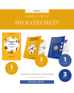 Pakiet: Katecheza Parafialna z dodatkowymi infografikami (Książka + 2 Teczki)