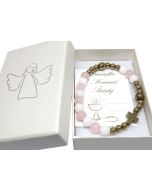 Pamiątka Pierwszej Komunii Świętej dla dziewczynki różaniec bransoletka 9193