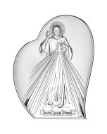 Obrazek srebrny Jezus Miłosierny - Jezu Ufam Tobie 12x14 cm  DS67/2