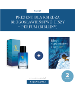 Prezent dla księdza książka Błogosławieństwo ciszy + perfum biblijny
