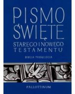 Pismo Święte Starego i Nowego Testamentu Biblia Papieska złocone brzegi, duży druk