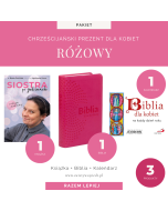 Różowy Biblijny Prezent dla Kobiety (Książka + Biblia + Kalendarz)