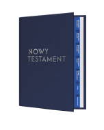 Nowy Testament z paginatorami i infografikami - format A5, wersja srebrna