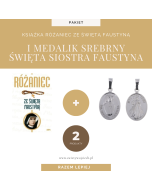 Zestaw Święta Siostra Faustyna z modlitewnikiem i medalikiem