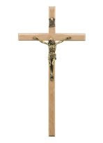 Krzyż wiszący 12 cm drewno jasne 