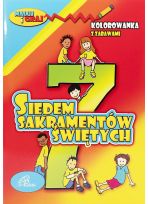 Kolorowanka z zabawami 7 sakramentów świętych