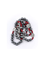 Różaniec Wiązany Hematyt z  Matką Boską Częstochowską