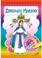 Kolorowanka z naklejkami. Zdrowaś Maryjo