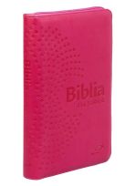 Pismo Święte Starego i Nowego Testamentu - Biblia dla kobiet - suwak, złocone brzegi kartek, malinowa