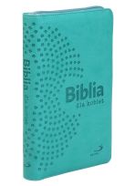 Pismo Święte Starego i Nowego Testamentu - Biblia dla kobiet - suwak, złocone brzegi kartek, turkusowa