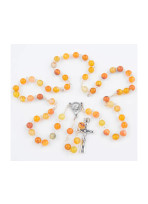 Różaniec z kamienia - Agat Karneolowy