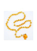 Różaniec Maryjny z prawdziwego bursztynu