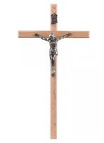 Krzyż wiszący 12,5 cm drewno jasne i ciemne