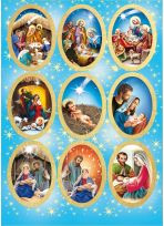 Naklejki religijne Boże Narodzenie złocone (wzór 2)