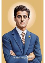 Obrazek Święty Piotr Jerzy Frassati z modlitwą  