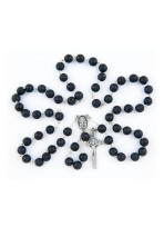 Różaniec Maryjny z kamienia półszlachetnego Lawa