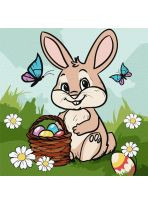 Malowanie po numerach - Koszyk wielkanocny 30x30cm
