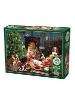 Puzzle 1000 Świąteczne szczenięta Cobble Hill