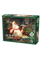 Puzzle 1000 Święty Mikołaj maluje samochody Cobble Hill