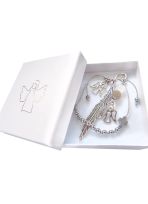 Zestaw różaniec + zakładka Pamiątka I Komunii Świętej, Bierzmowania