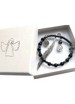 Zestaw zakładka + różaniec Pamiątka I Komunii Świętej