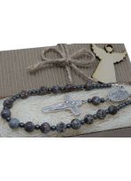 Różaniec do samochodu na lusterko samochodowe w pudełku JASPIS 9178 