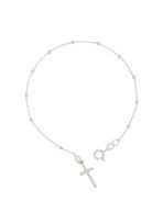 Bransoletka różańcowa na rękę, dziesiątka, kulka 2 mm, srebro pr. 925 BRP04