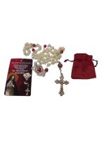 Różaniec z Tarczą NSPJ i relikwiami św. Małgorzaty Alacoque