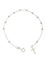 Bransoletka różańcowa na rękę, dziesiątka, diamentowana kulka 2,5 mm, srebro pr. 925 BRP27