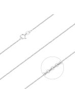 Łańcuszek srebrny pr. 925 ROLO FORZATINA DIAMENTOWANY 1,4 mm FOR040D 45cm